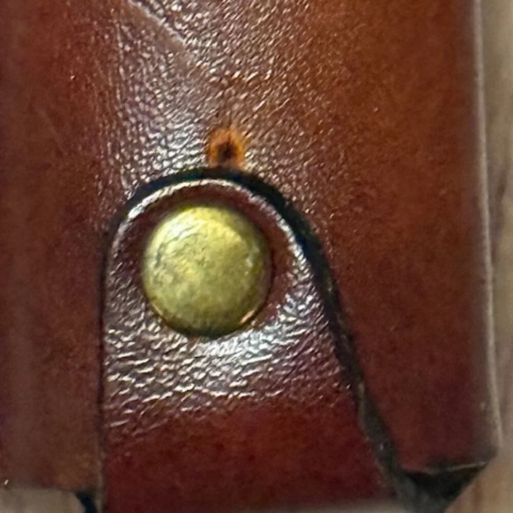 Vintage Tooled Leather Lighter Holder — Motocross Dirt Bike Rider (NOS)